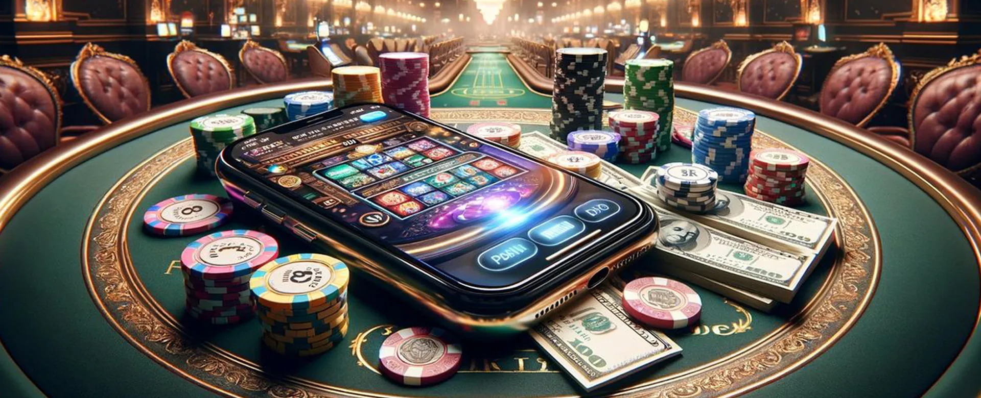 Vibrant 8k8 Slot Machine with Casino Lights